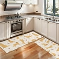 thumbnail image 3 of Kitchen Rugs Sets Of 2,Golden Retriever with Bones and Paws Anti Fatigue Kitchen Mat Rugs Non Slip Washable,Decorative Kitchen Floor Mats for Kitchen,Sink,Laundry,17"X47", 3 of 5