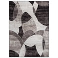 thumbnail image 2 of World Rug Gallery Contemporary Distressed Circle Area Rug - BROWN 5' X 7', 2 of 8