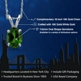 thumbnail image 2 of Gem Stone King 10K White Gold Green Chrome Diopside Pendant Necklace for Women | 0.70 Cttw | Gemstone Birthstone | Oval 7X5MM | With 18 inch Chain, 2 of 6
