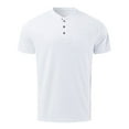 thumbnail image 4 of Men's T-Shirts Spring Summer Solid Color Pocket Short Sleeve White Men's Athletic Fall Shirts & Tees size XL, 4 of 4