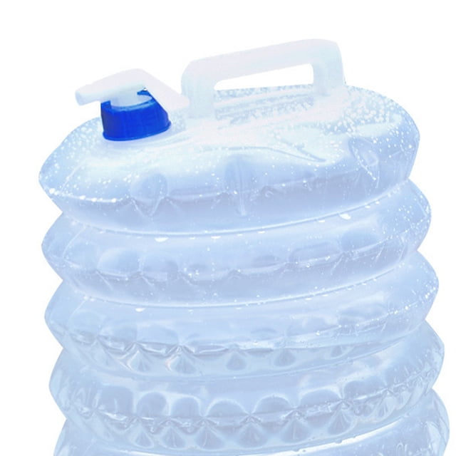 Cubo De Agua Plegable Cubo de agua para acampar Tanque de almacenamiento de agua plegable PE Bolsas de agua para exteriores (15L) Sywqhk Para Estrenar