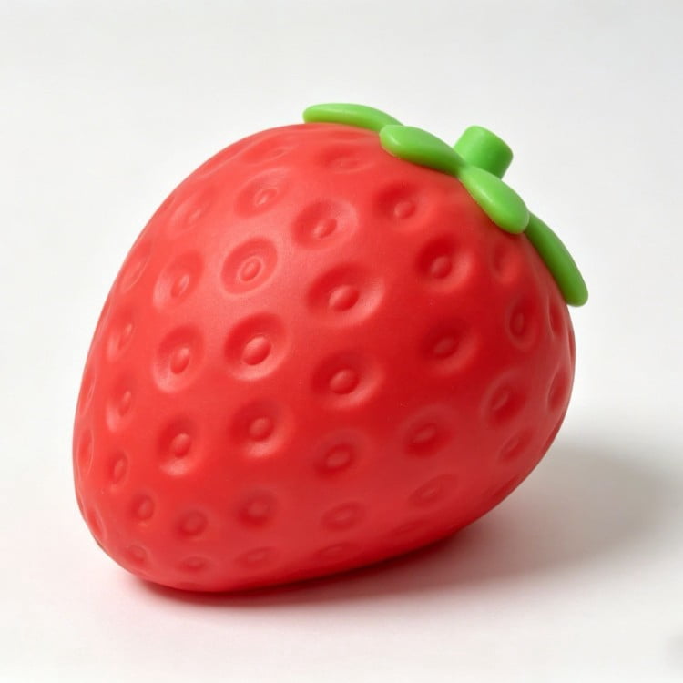 AsdQ Jumbo Strawberry Squishy Slow Rising Strawberry Stress Ball Super Huge Squeezing Stress Relief Fidget (XL, 3 Pcs)