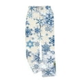 thumbnail image 3 of Mens Soft Flannel Christmas Pajama Pants Cute Xmas Tree Reindeer Snowflake Straight Lounge Pants, 3 of 3