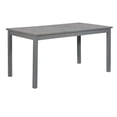thumbnail image 1 of Walker Edison Table à Manger Extérieure en Bois d'Acacia Simple avec Insert de Parasol, Gris Lavé (1 Unité), 1 of 6
