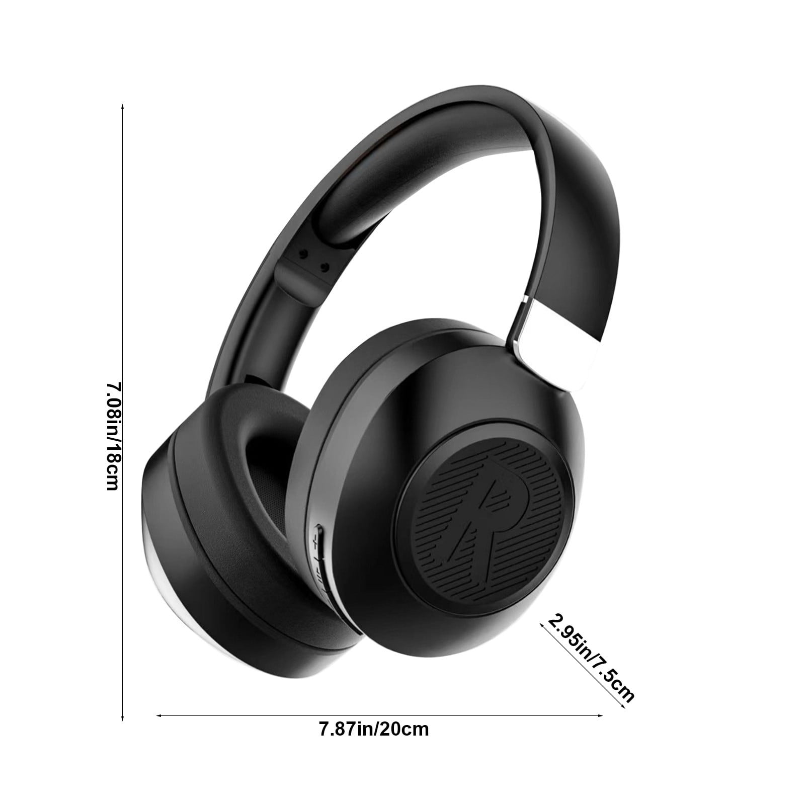 Wireless Bluetooth Headphones Over Ear 65H Playtime HiFi Stereo Headset with Microphone and 6EQ Modes Foldable Bluetooth V5.3 Headphones for Travel Smartphone Computer Laptop,Black