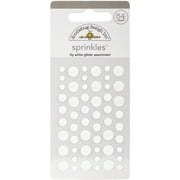 Doodlebug Sprinkles Adhesive Glitter Enamel Dots 54/Pkg-Lily White