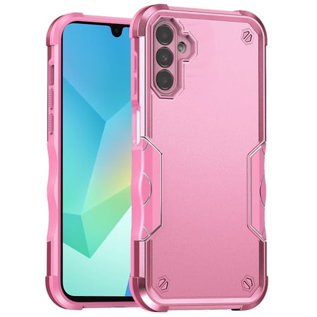 TJS Phone Case for Samsung Galaxy A16 5G, [Military Grade] Heavy Duty Tough Shockproof Hybrid Cover for Galaxy A16 5G (Pink)