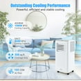 thumbnail image 5 of Costway 10000 BTU (6500 BTU DOE) 350 sq ft Portable Air Conditioner, White, 5 of 11