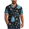 thumbnail image 2 of Muscularfit Blue Shirt Funny Dressy Christmas Christmas Shirts Short Sleeve Button Up Collared Men Shirts,S, 2 of 6