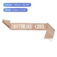 thumbnail image 2 of Uxcell Birthday Sash, 1Pcs Elegant Birthday Sash Sash Accessories for Birthday Party Decorations, Pink, Rose Gold, 2 of 6