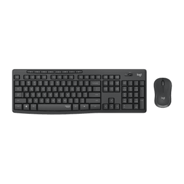 Logitech MK295 Wireless Mouse & Keyboard Combo with SilentTouch Technology, Full Numpad, Advanced Optical Tracking, Lag-Free Wireless, 90% Less Noise - Graphite