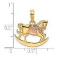 thumbnail image 6 of Auriga Fine Jewelry 10K Two-Tone 2-D Rocking Horse w/ Saddle Charm for Women (L-18.1 mm, W-17.9 mm), 6 of 6