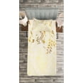 thumbnail image 3 of Ambesonne Beige Quilted Bedspread Set 2 Pcs, Antique Vintage Ornament, Twin Size, Yellow Beige, 3 of 3