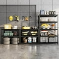 thumbnail image 6 of 5 Tier Metal Shelving Unit, Adjustable Storage Shelves, 72" H x 35.43" W x 15.8" D Heavy Duty Garage Shelves for Warehouse, Basement, Kitchen, Pantry, Living Room, Black, 6 of 13
