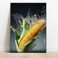 thumbnail image 5 of Póster de waffles, pollo frito y maíz para sala de estar, cocina, lienzo, pintura, arte, decoración del hogar, decoración de pared, imagen, carteles, mural, 5 of 5