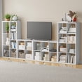 thumbnail image 6 of Anhdah 4 Cube Storage Organizer Bookshelf, White Wooden Bookcase Storage Shelf, Sturdy 4-Cube Organizer for Living Room, Bedroom, Home Office, Easy Assembly, 6 of 7
