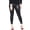 Black, variant on Huanledash Women's Stylish Black Faux Leather Plus Size Skinny Strechy Pants Leggings