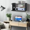 thumbnail image 4 of Floating Shelf for Projector & Router - Solid Wood Design with  Management, 4 of 5