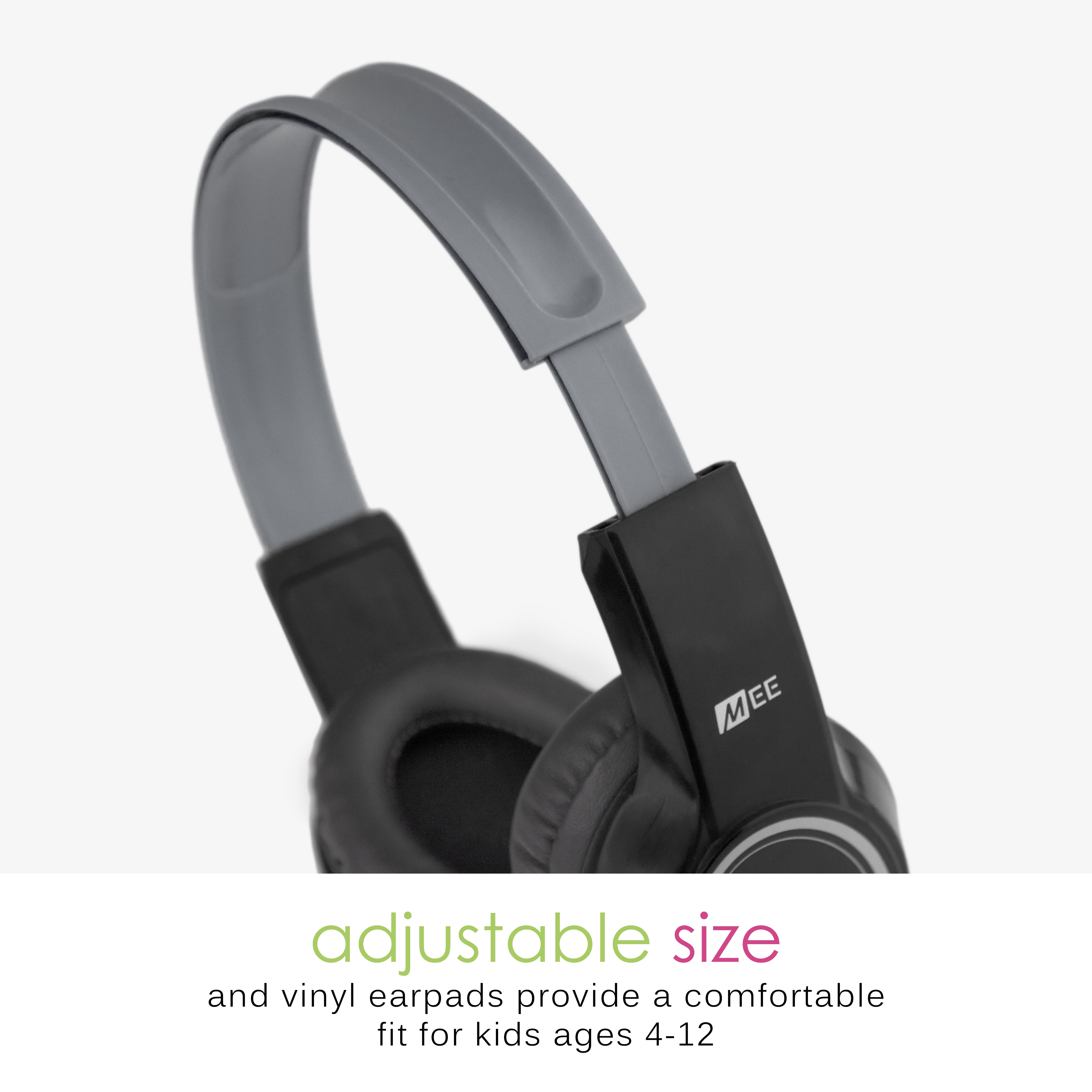 MEE audio KidJamz 3 Kids Safe Listening Headphones w/Volume Limiter & Headset Boom Mic for PC/Tablet