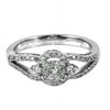 1/2 Carat T.w. Three Stone Round Diamond