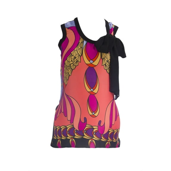 OLIAN Maternity Womens Abstract Print Sleeveless Blouse X-Small Multicolored