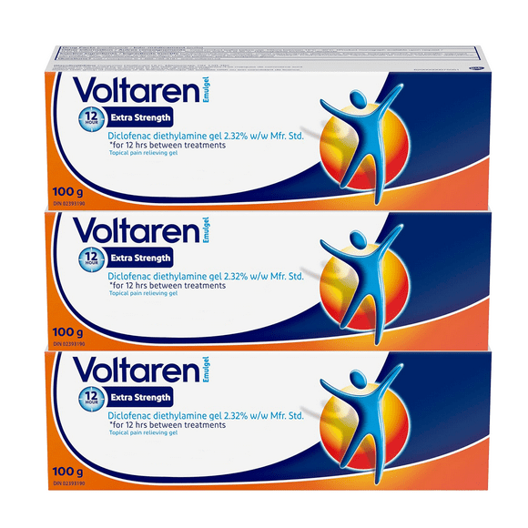 VOLTAREN Gel Antidouleur Extra Fort (Gel), 3 x 100g