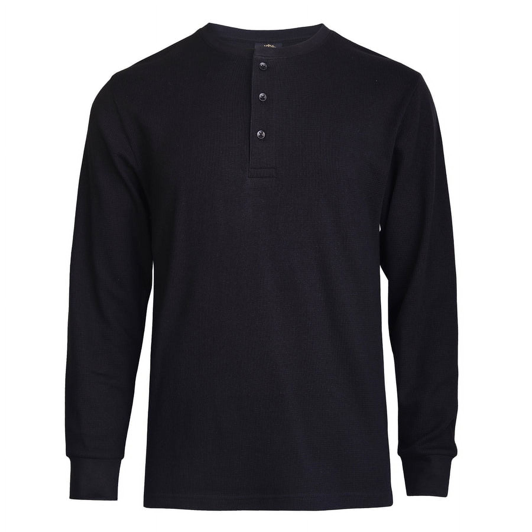 Couver Men's Heavyweight Cotton Thermal Top, Long Sleeve, Burgundy