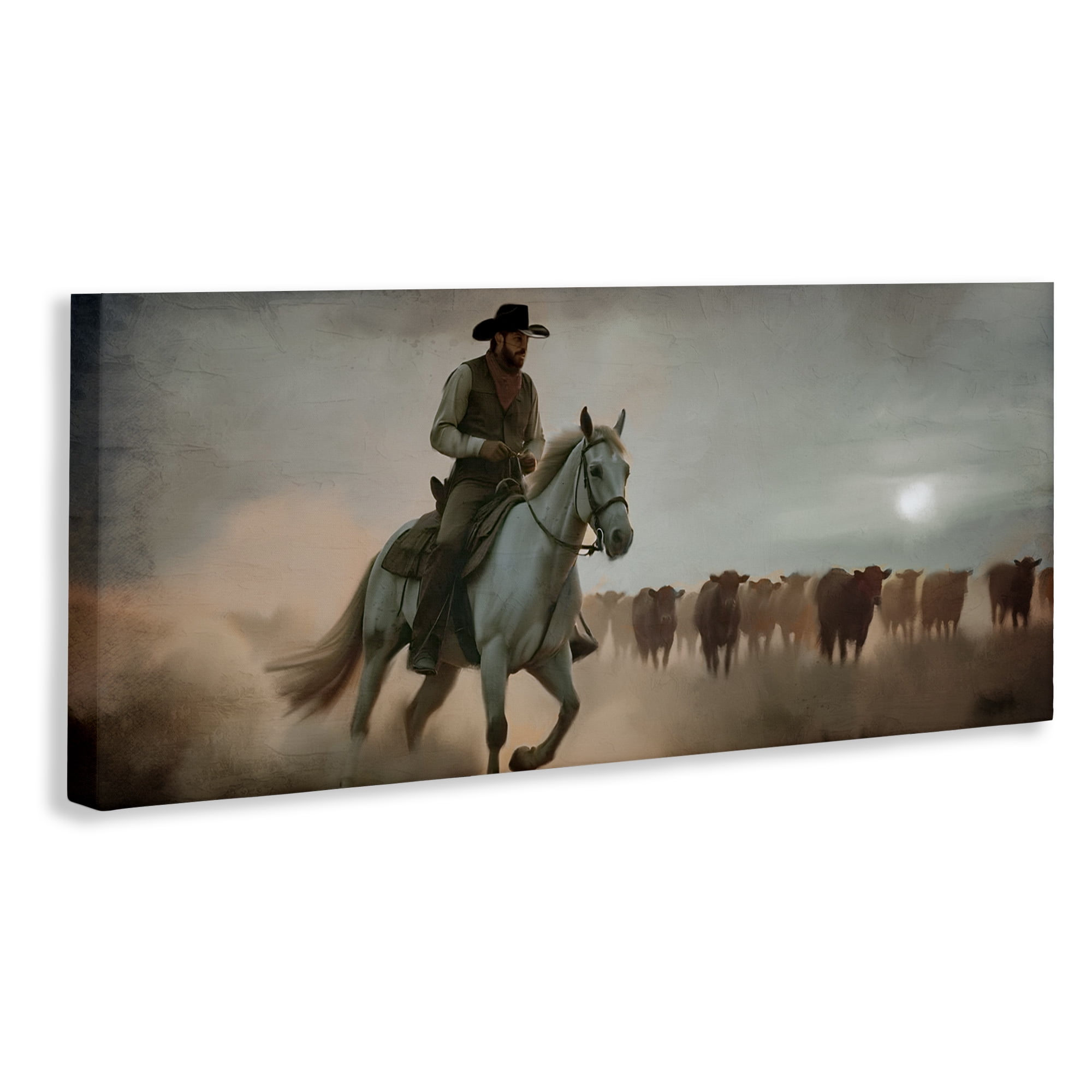 Stupell Industries Home Bound Cowboy Canvas Wall Art, design by Kim Allen