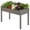 Gray, variant on SHOUFTW Elevated Wooden Planter Box-48"x24"x30" Raised Garden Bed with Built-in Drainage & Protective Liner for Backyard, Patio & Balcony, Gray
