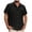 Black -AH08, variant on Men's Short Sleeve Dress Shirts Stretch Stain Shield Casual Button Down Shirts Solid Formal Shirt with Pocket Khaki 4XL