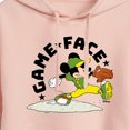 thumbnail image 3 of Disney - Game Face Baseball  - Juniors Cropped Pullover Hoodie, 3 of 5