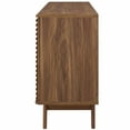 thumbnail image 3 of Contemporary Modern Urban Designer Living Room Lounge Club Lobby Media TV Stand Storage Buffet Sideboard, Wood, Natural Walnut Brown, 3 of 9