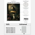 thumbnail image 2 of Dark Moody Wall Art Small Bird Perched on a Botanical Mushroom Poster Print Forestcore Dark Academia Room Decor Aesthetic Retro Cottagecore Artwork Painting for Living Room Unframed8x10inch, 2 of 14