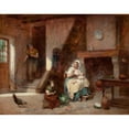 thumbnail image 3 of Leon Emile Caille 14x12 Black Modern Framed Museum Art Print Titled - Family Scene, 3 of 5
