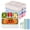 Multicolor-4, variant on LIZEVINC Home Bento Box Containers,4 Pack Compartment bento boxes for lunch with lids,Stackable & Reusable Food Storage Snack Containers for adult with Utensils & Transparent Lids, Microwave Dishwash