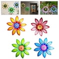 thumbnail image 2 of SPRING Wall Decor Metal Flower Outdoor Hanging Ornament Home Garden Accessories red, 2 of 7