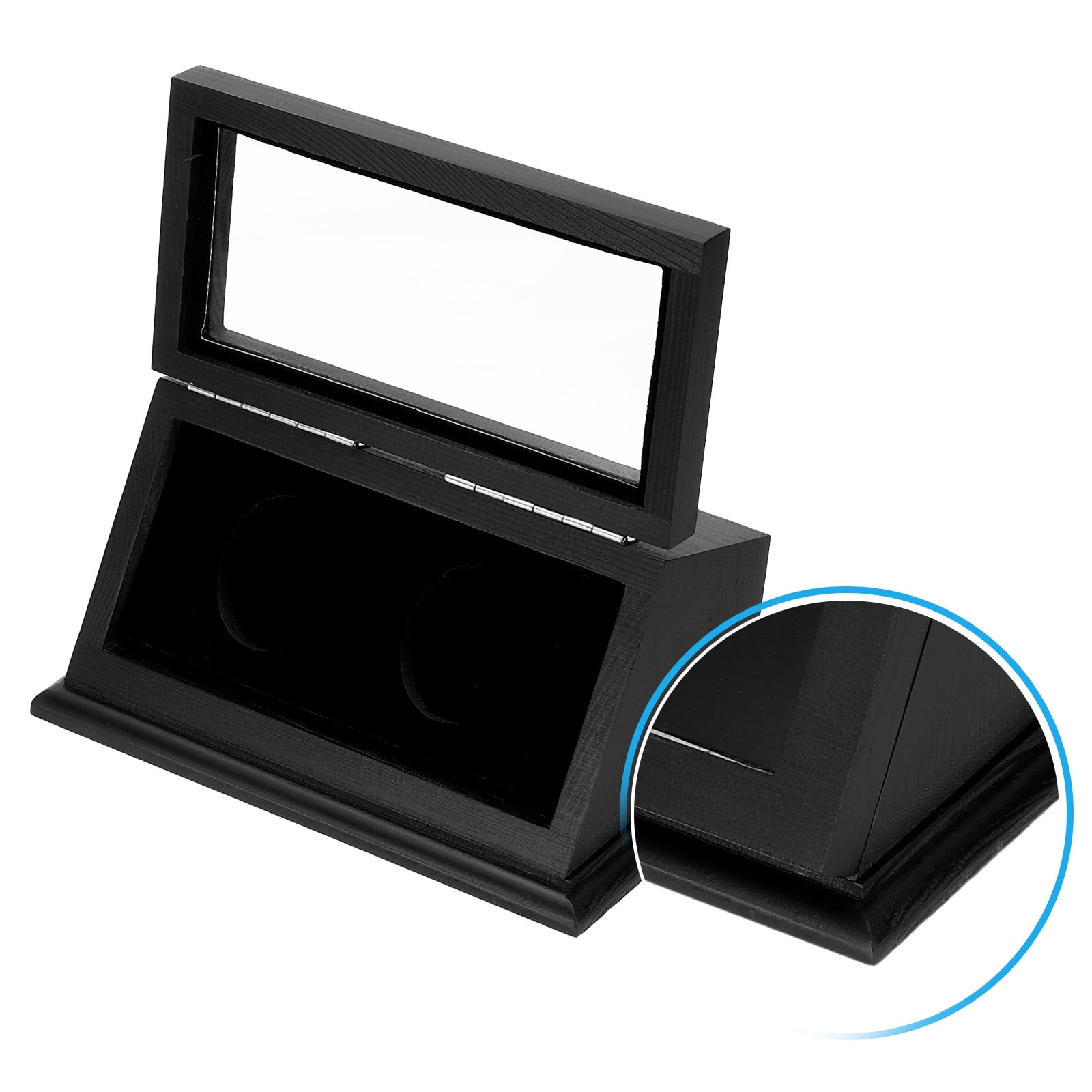 Uxcell Coin Display Case, 2 Slots Coin Presentation Display Box Coin Case with Holder for Silver Dollar Collectors