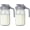 Gray, variant on Breast Milk Pitcher, Mason Jar 32 oz, Heavy Duty Wide Mouth Jar with White Flip Cap Lid and Pour Spout, Airtight Seal for Freshness and Convenience, Formula Pitcher Great for Cold Beverages