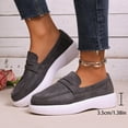 thumbnail image 2 of Xfvqtps Womens Loafers Flat Shoes Thick Chunky Sole Slip on Comfort Padded Insole Non Slip Sole Casual Shoes Gray, 2 of 9