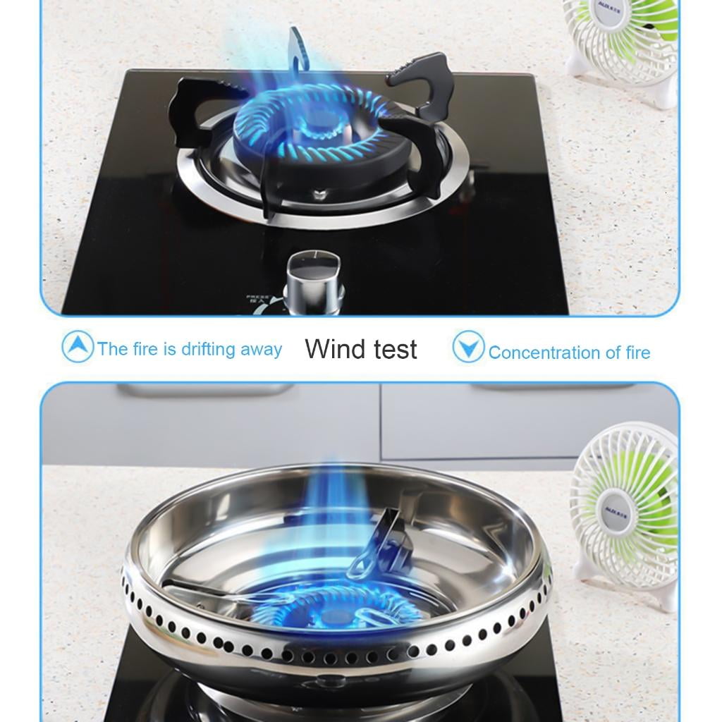 Stainless Steel Stove Wind Proof Cover Double Layer Gas Stove Wind Guard Fire Gathering Cover for Cooking Efficiency