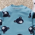 thumbnail image 5 of CAUYDY 2T-5T Toddler Boy Pjs Little Kids Clothes Fall Winter Long Sleeved Top Elastic Waist Pants 2 Piece Comfy Set Baby Outfits Child Sleepwear for Boys Sizes 4-5 Years,Blue, 5 of 6