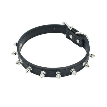 Spiked Dog Collar Leather Rivet Spike Studded Cat Collars Adjustable Collar