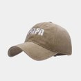 thumbnail image 2 of XIAOCHA Mens Embroidered Washed Dad Hat Adjustable Hat Band Outdoor Baseball Cap,Khaki, 2 of 5