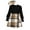Black, variant on Mercatoo Girls Fall Plaid Skirt Set Dresses Long Puff Sleeve Prepp1 Knit Sweaters Outfit Sweaters Part1 Winter Pullover Tops