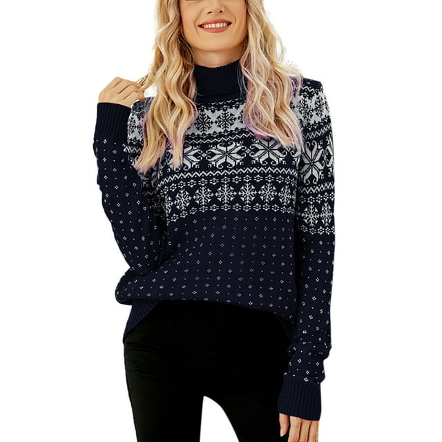 Cardigan de Noël pour Femmes, Chandail d'Hiver Chaud, Col Rond, Tricot Doux Mi-Long, chandail de Mode Tricoté, Veste Décontractée de Noël