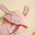 thumbnail image 4 of AUNVITO Baby Cotton Jumpsuit Long Sleeve Rabbit Ear Solid Color One-Piece Outfit 0-24M Soft Breathable Creeper, 4 of 8