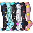 thumbnail image 1 of Compression Socks For Women Men Circulation 6 Pairs For Athletic Running Cycling, 1 of 4