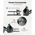 thumbnail image 4 of KFFKFF Pallet Forks, 2000 lbs Clamp on Pallet Forks, 43-Inch Total Length Heavy-Duty Tractor Fork with Adjustable Stabilizer Bar, 4 of 8