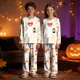 thumbnail image 6 of Kakishop Halloween Pajamas Kids Pjs Family Matching Spooky Print Long Sleeve Pajamas Sets for Girls Boys, 6-7 Year, 6 of 7