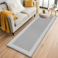 thumbnail image 2 of Grey Retro Greek Key 2'x6' Runner Rug, Geometric Greece Ancient Rustic Washable Non-Slip Area Rugs for Hallway Kitchen Floor Bedroom Entryway, Laundry Carpet Decoration Indoor Mat, 2 of 9